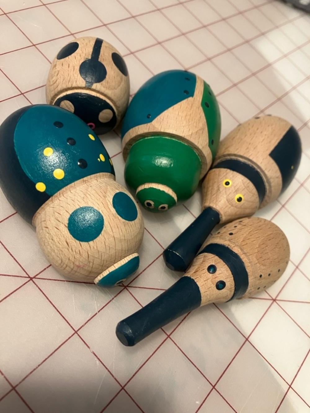 Eperfa Rolling Beetles Set Handmade in Hungary Wood Marble Rolling Toys